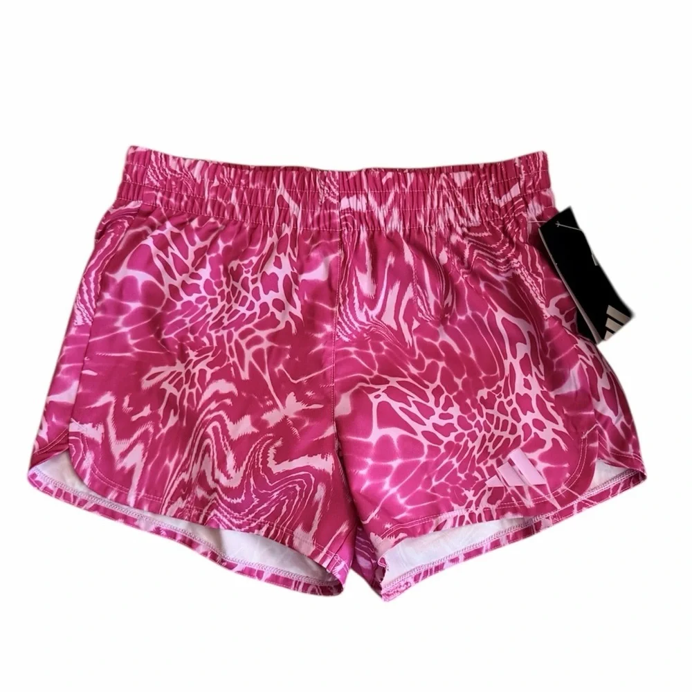 NWT Adidas Big Kid Girls Mid Rise Running Short Large Size 14 - Picture 3 of 5